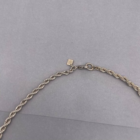 Banana Republic Station Crystal Rope Chain Necklace Gold-Tone 32 Inches - Picture 6 of 7